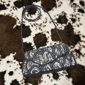 Silver Sequin Purse